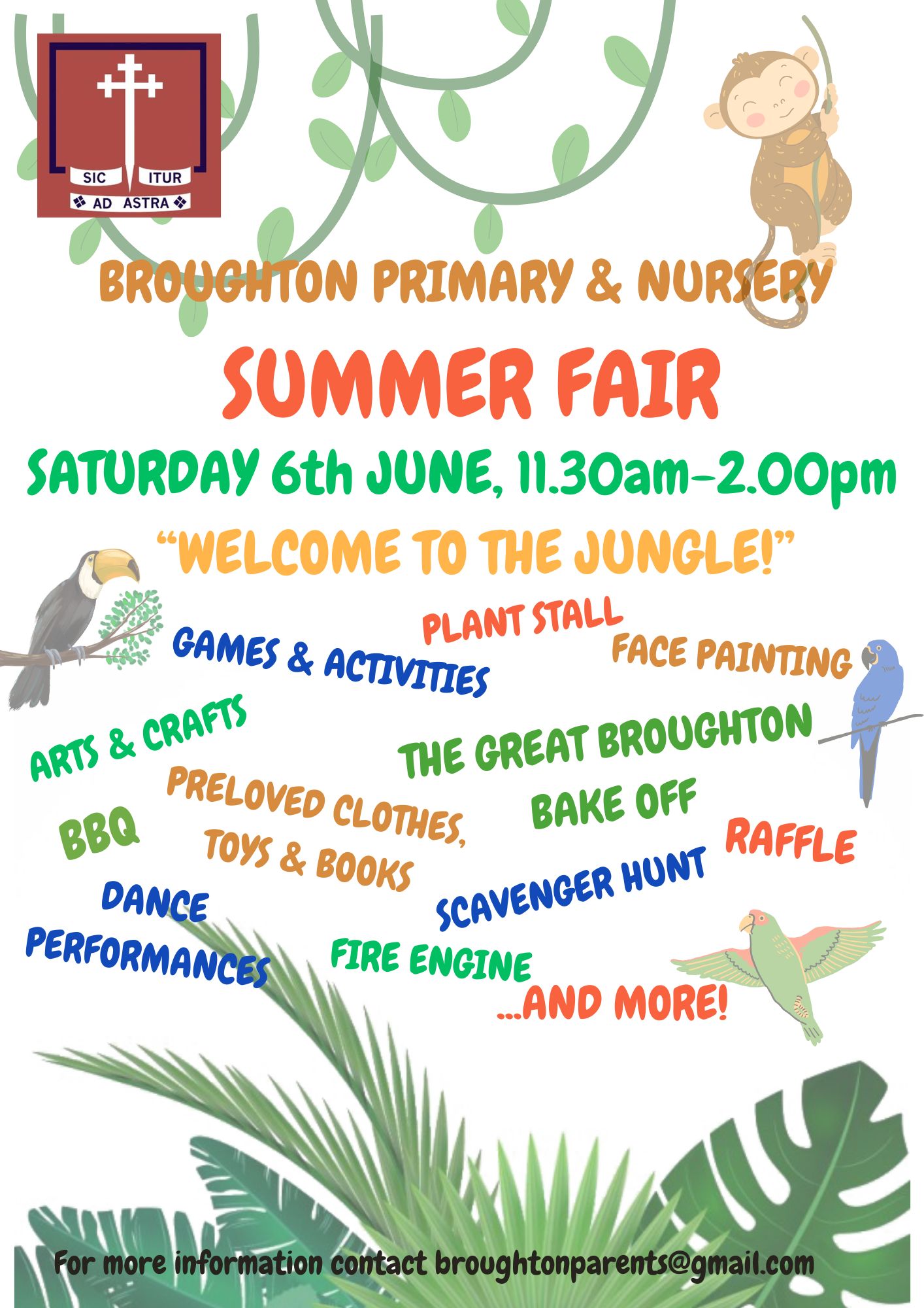Advert for school summer fair