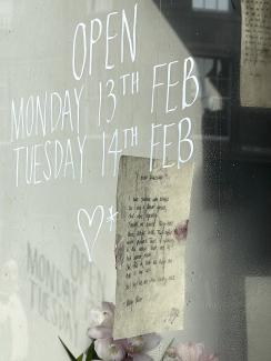 Poem in a shop window