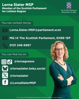 Lorna Slater, MSP advert