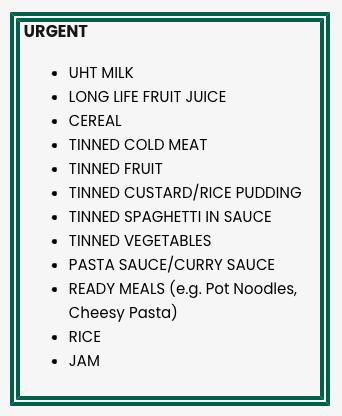 Urgent items